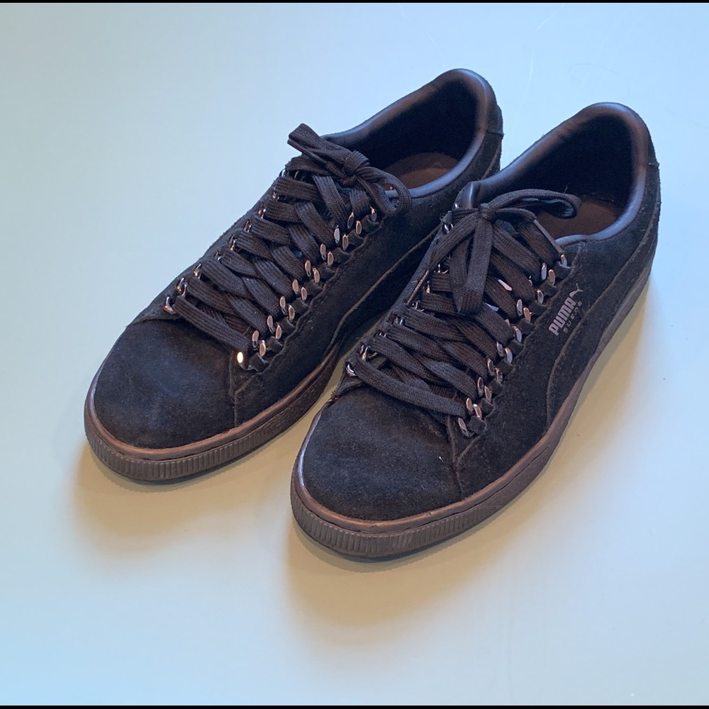 Black Puma Suede Classic Chain Trainers size:6